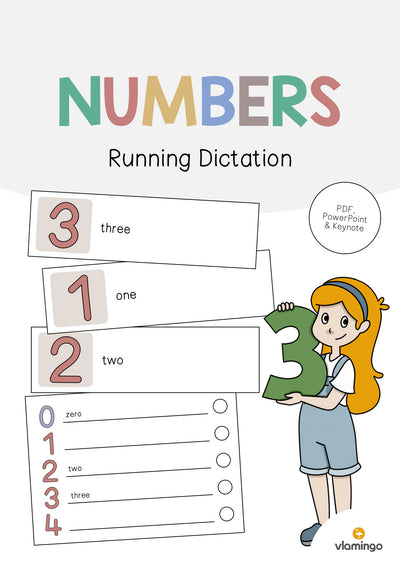 Numbers / Zahlen: Running Dictation (Englisch)