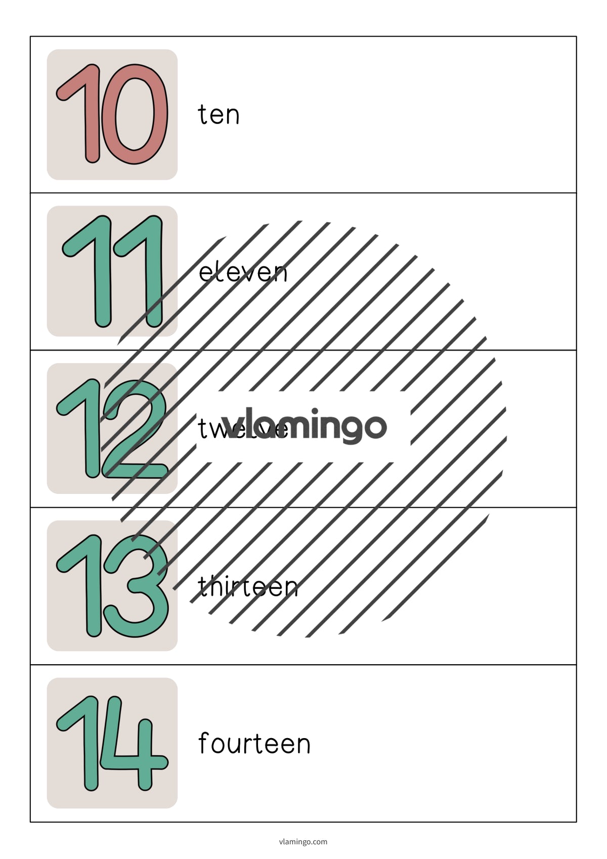de englisch numbers running dictation 005