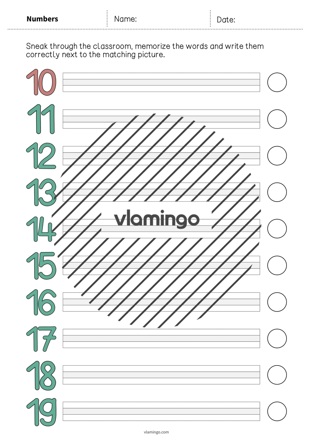 de englisch numbers running dictation 010