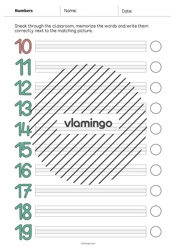 de englisch numbers running dictation 010
