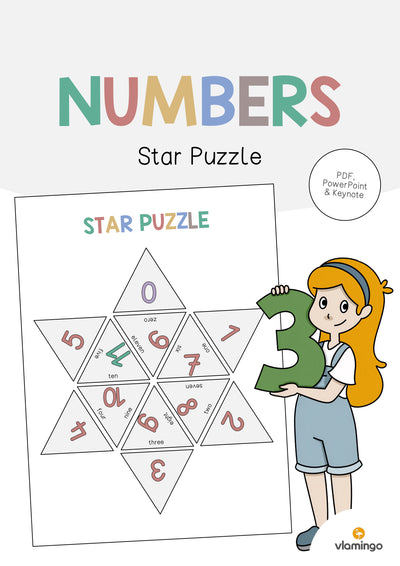 Numbers / Zahlen: Star Puzzle (Englisch)
