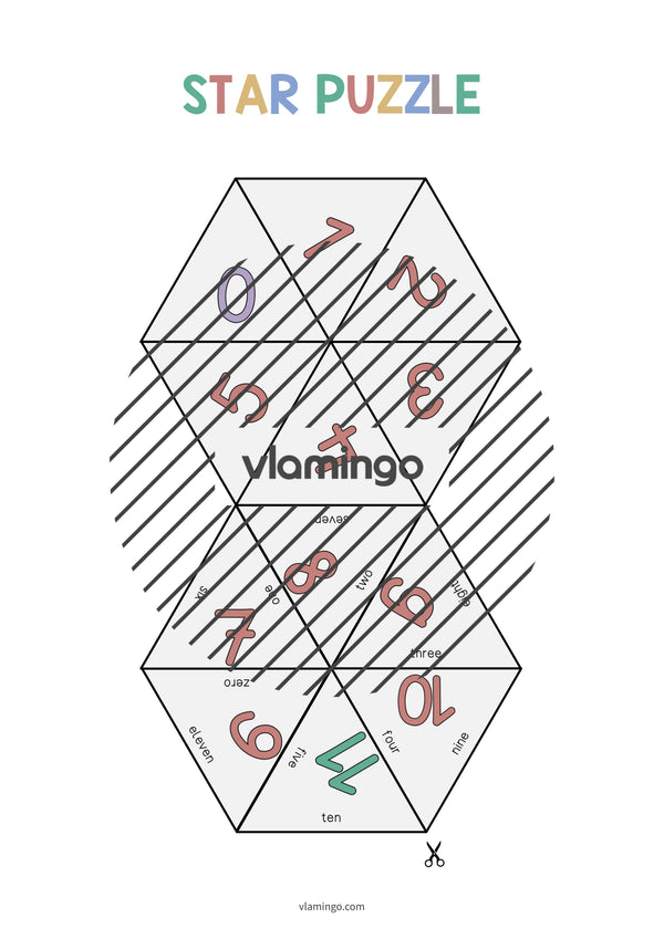 de englisch numbers star puzzle 003