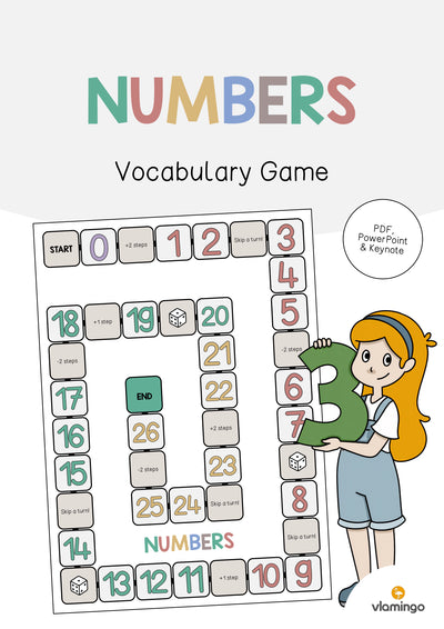 Numbers / Zahlen: Vocabulary Game (Englisch)