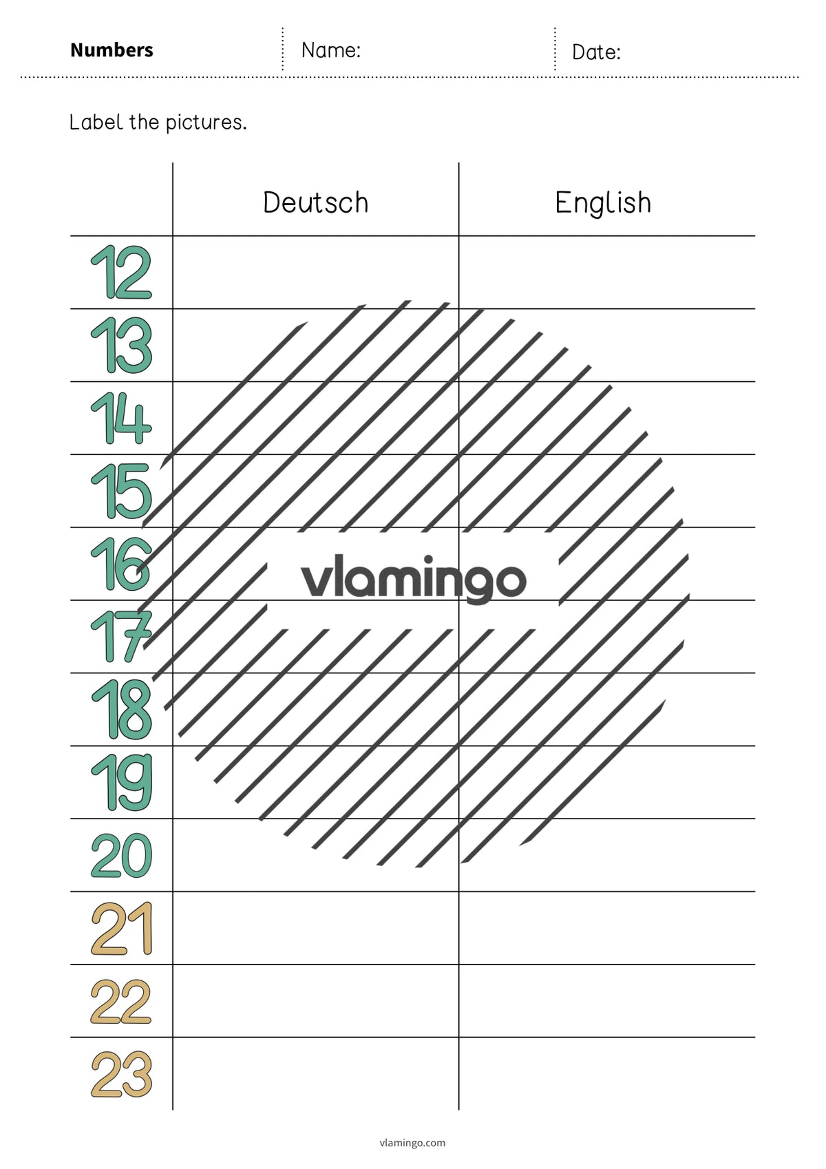 de englisch numbers vocabulary worksheet 3 004