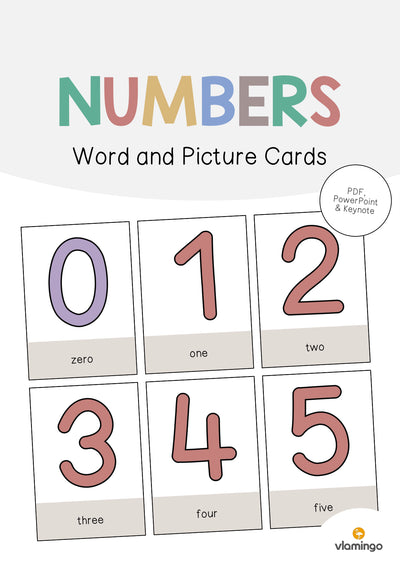 Numbers / Zahlen: Word and Picture Cards (Englisch)