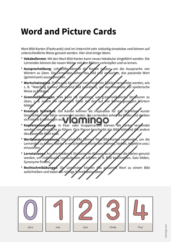 de englisch numbers word and picture cards 002