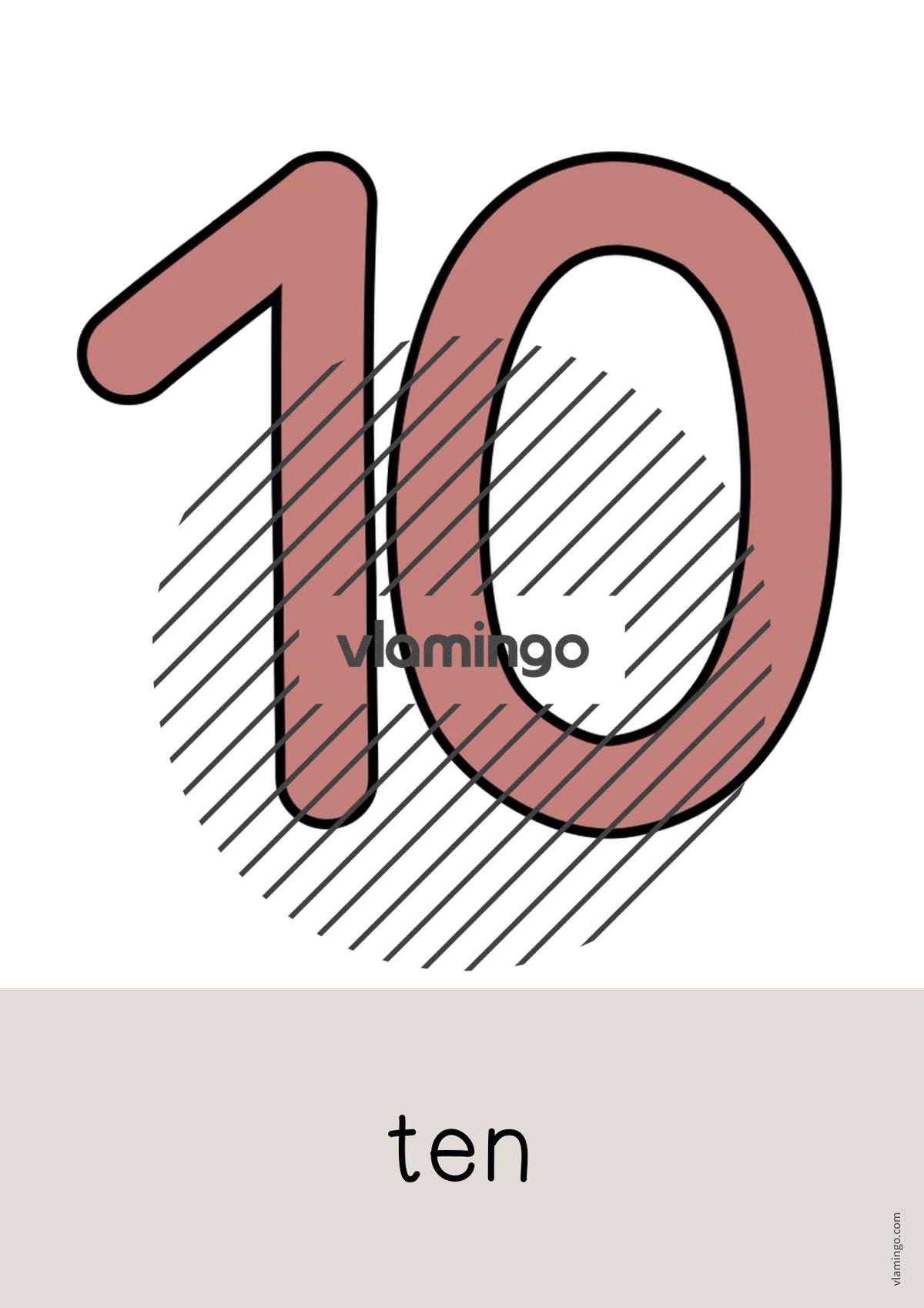 de englisch numbers word and picture cards 013