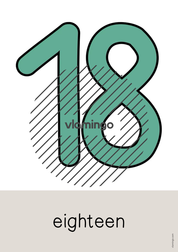 de englisch numbers word and picture cards 021