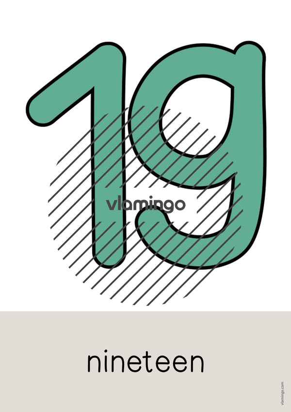 de englisch numbers word and picture cards 022