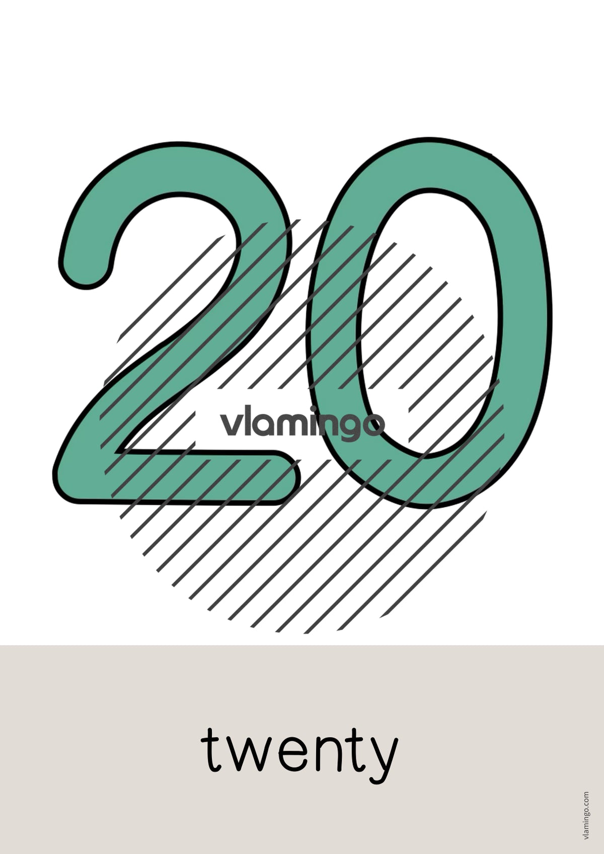 de englisch numbers word and picture cards 023