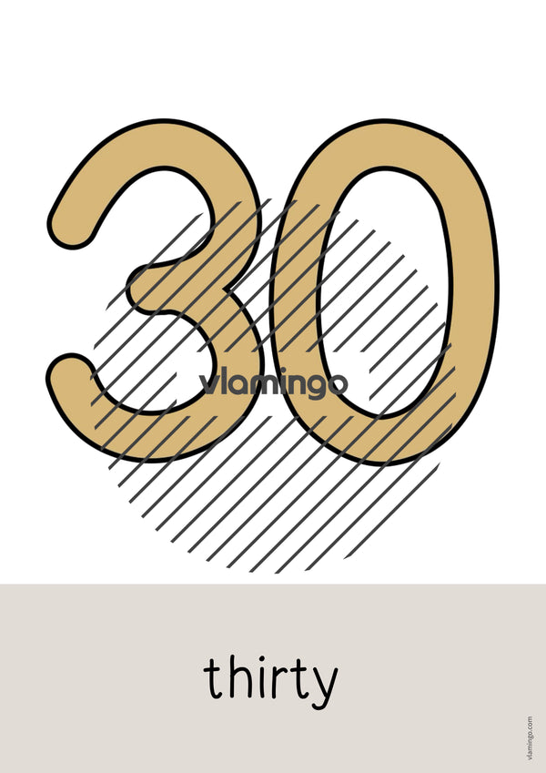 de englisch numbers word and picture cards 033