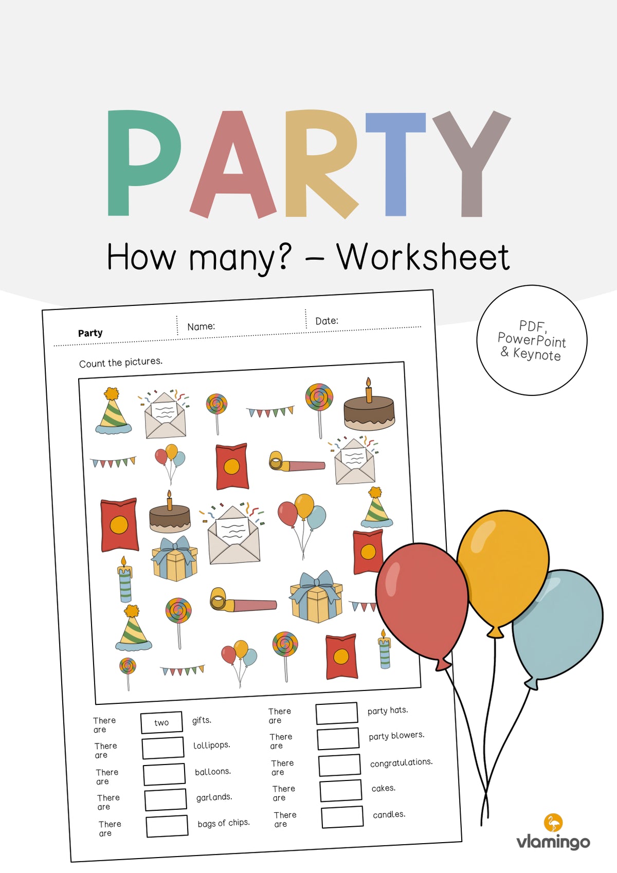 de englisch party how many worksheet 001