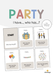 de englisch party i have who has 001