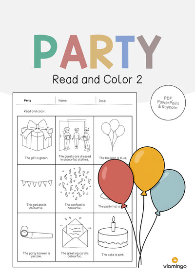 Party: Read and Color 2 (Englisch)