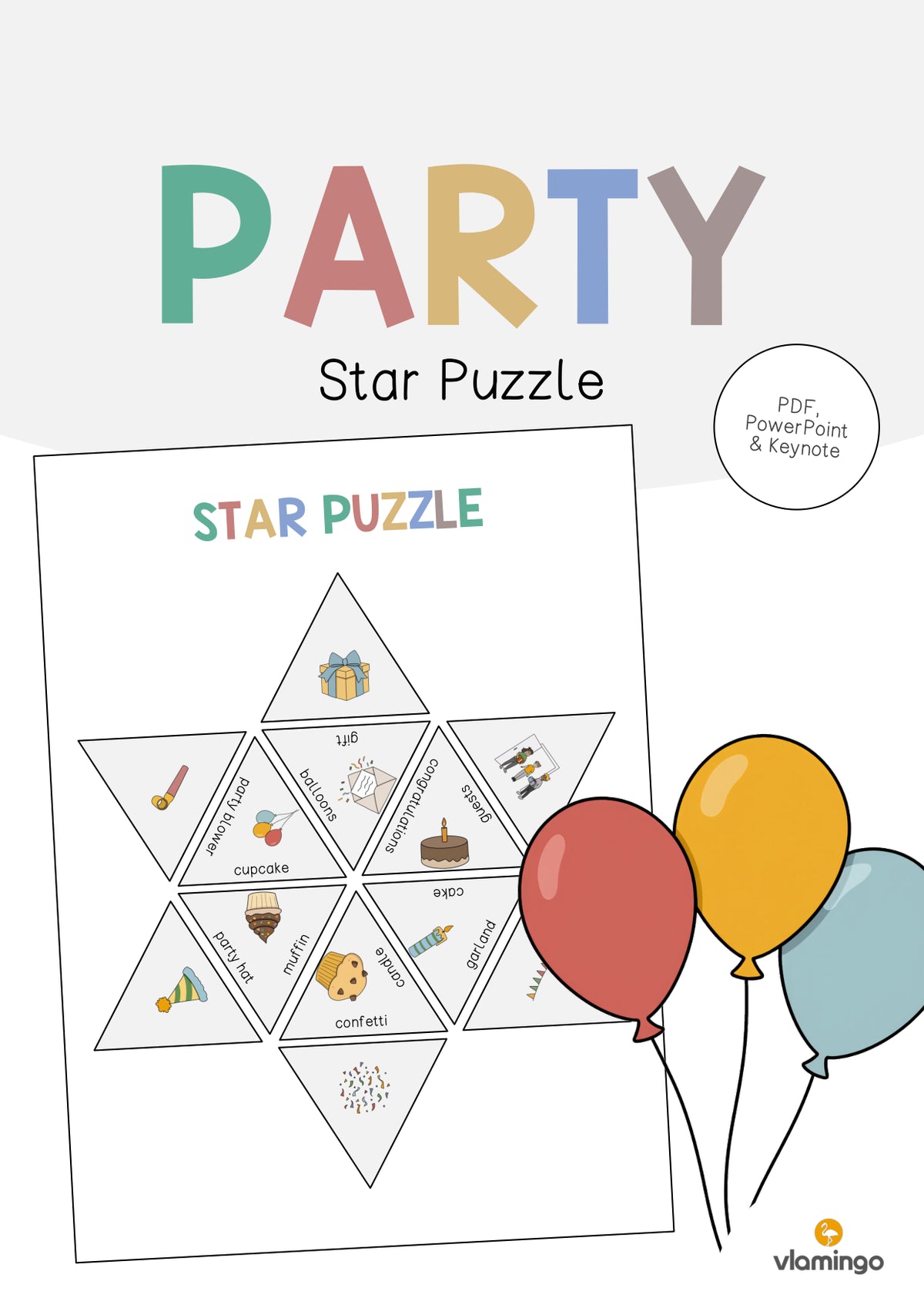 de englisch party star puzzle 001