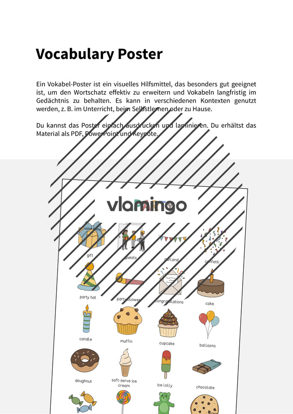 de englisch party vocabulary poster 002
