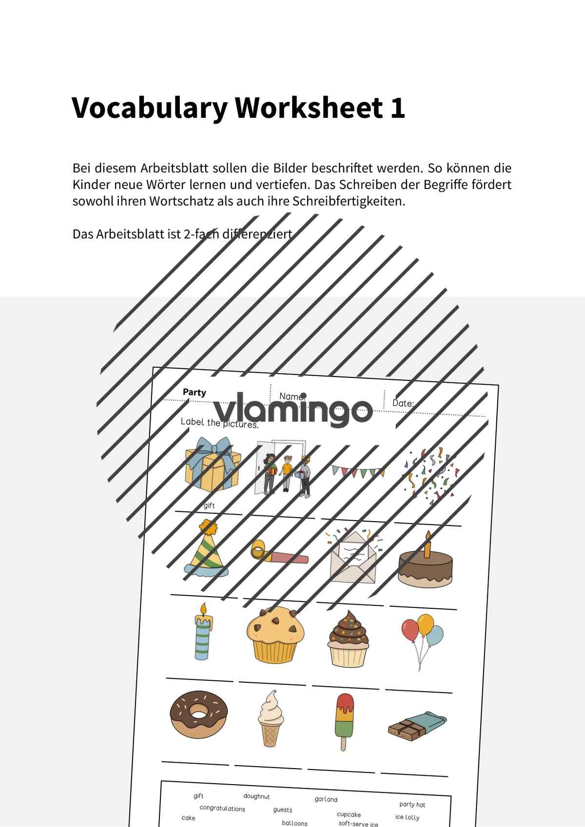 de englisch party vocabulary worksheet 1 002