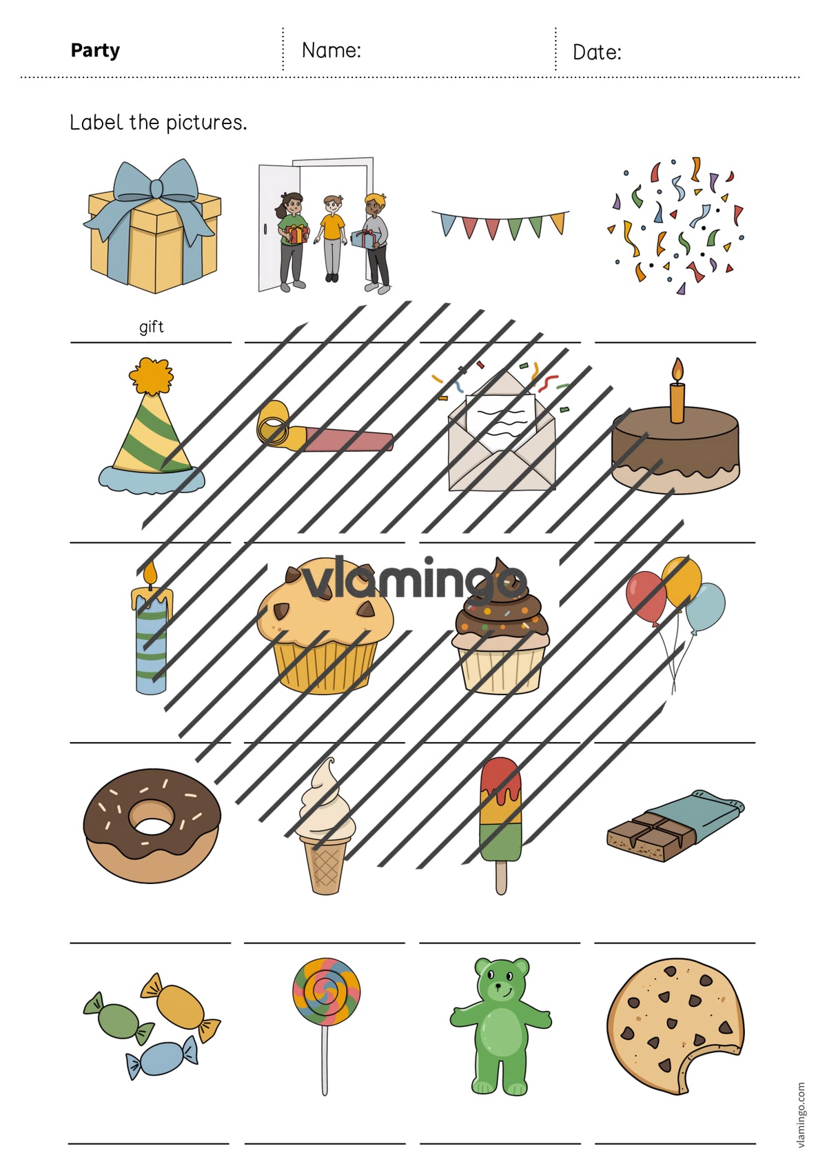 de englisch party vocabulary worksheet 1 007