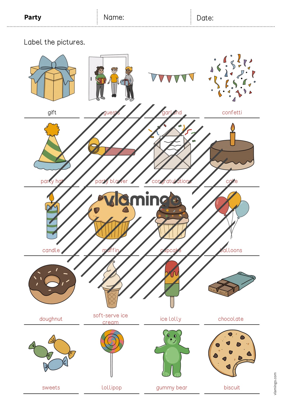 de englisch party vocabulary worksheet 1 011