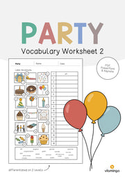 de englisch party vocabulary worksheet 2 001