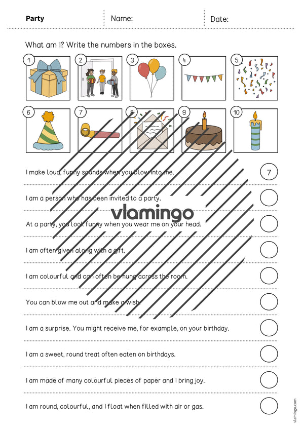 de englisch party what am i worksheet 003