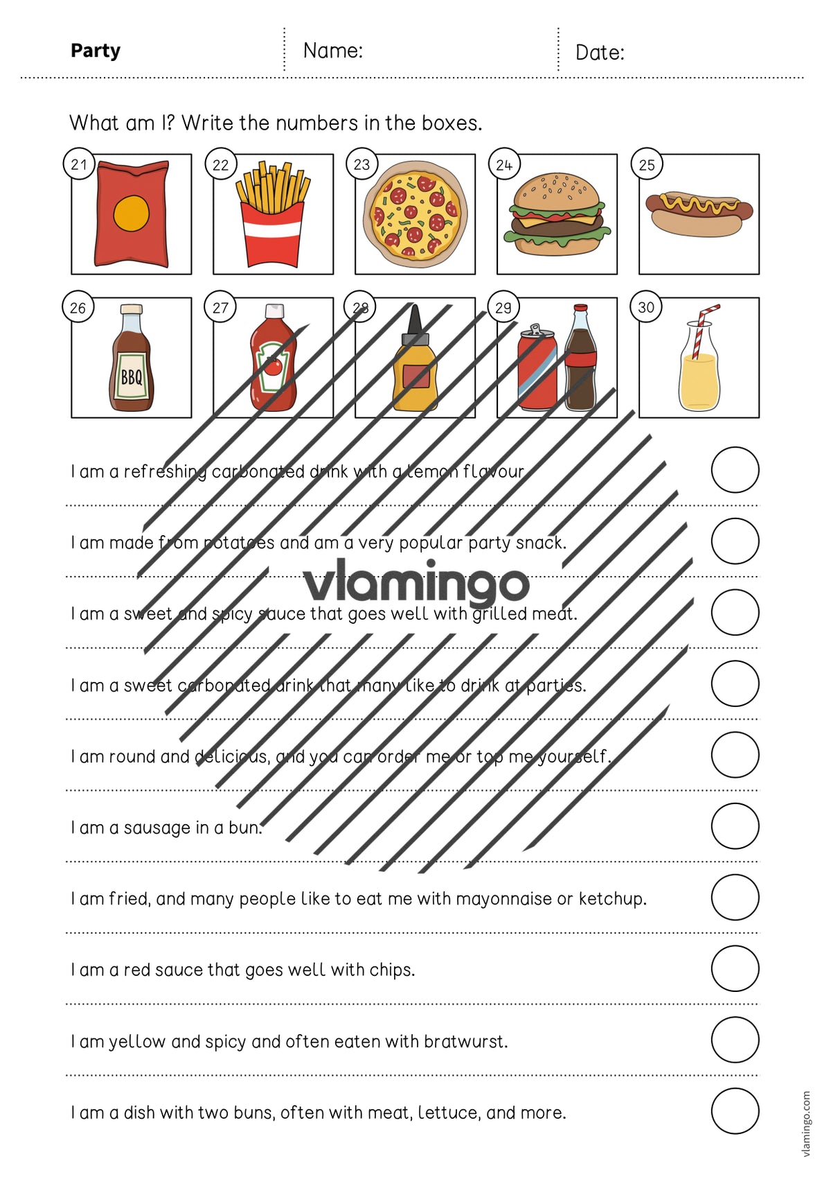 de englisch party what am i worksheet 005