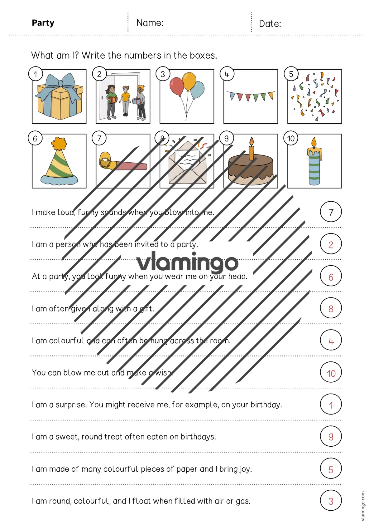 de englisch party what am i worksheet 007
