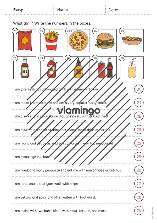 de englisch party what am i worksheet 009