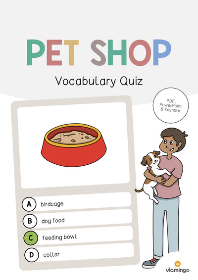 Pet Shop / Tierfachgeschäft: Vocabulary Quiz (Englisch)
