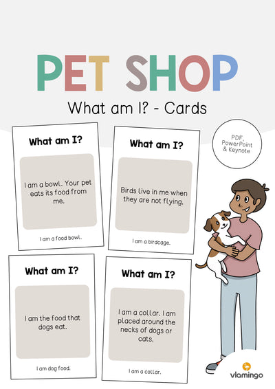 Pet Shop / Tierfachgeschäft: What am I? - Cards (Englisch)