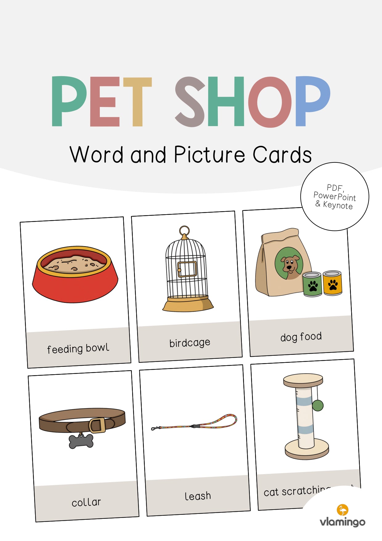 de englisch pet shop word and picture cards 001