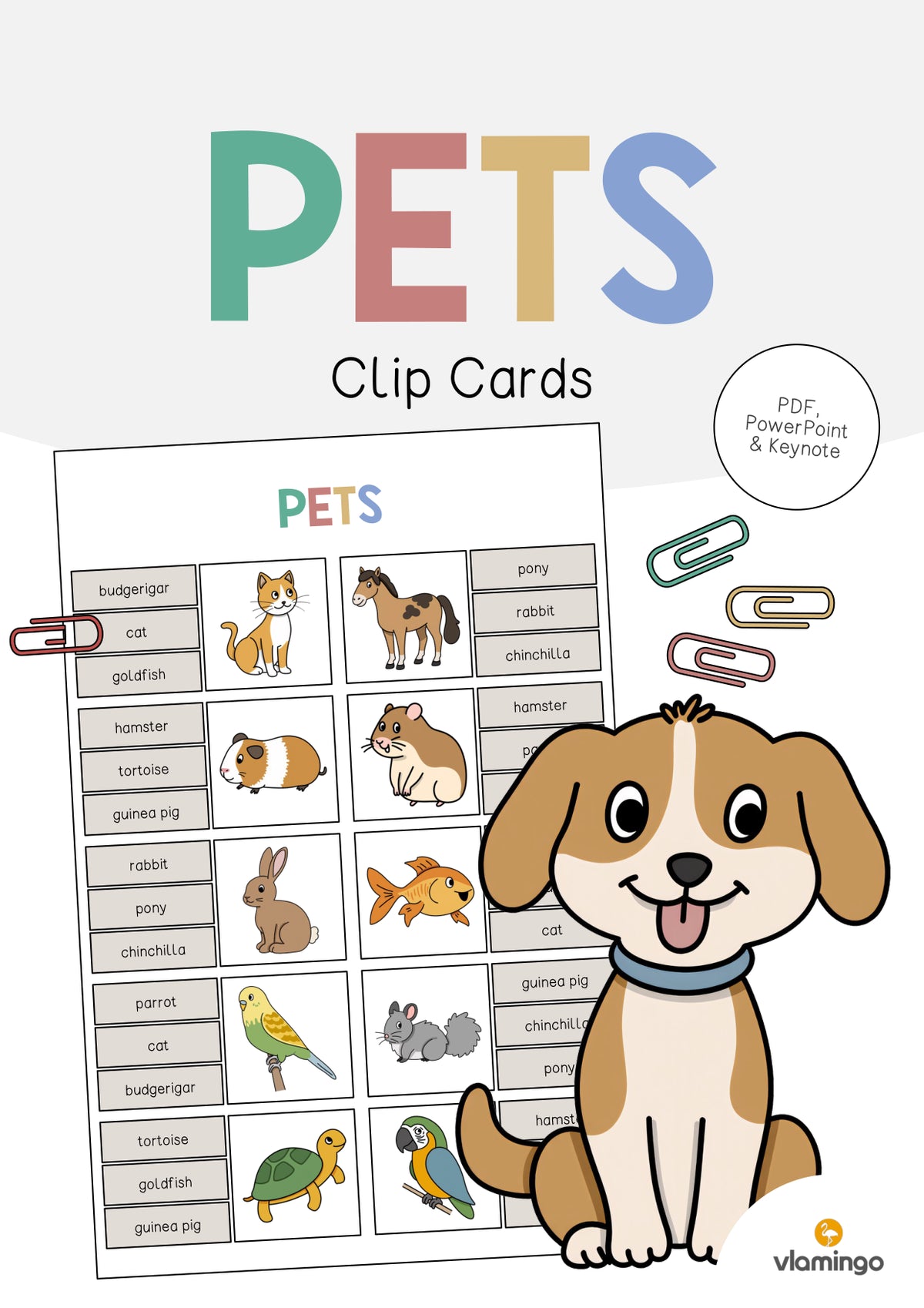 de englisch pets clip cards 001