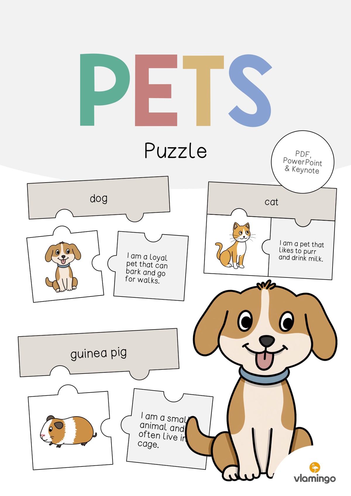de englisch pets puzzle 001