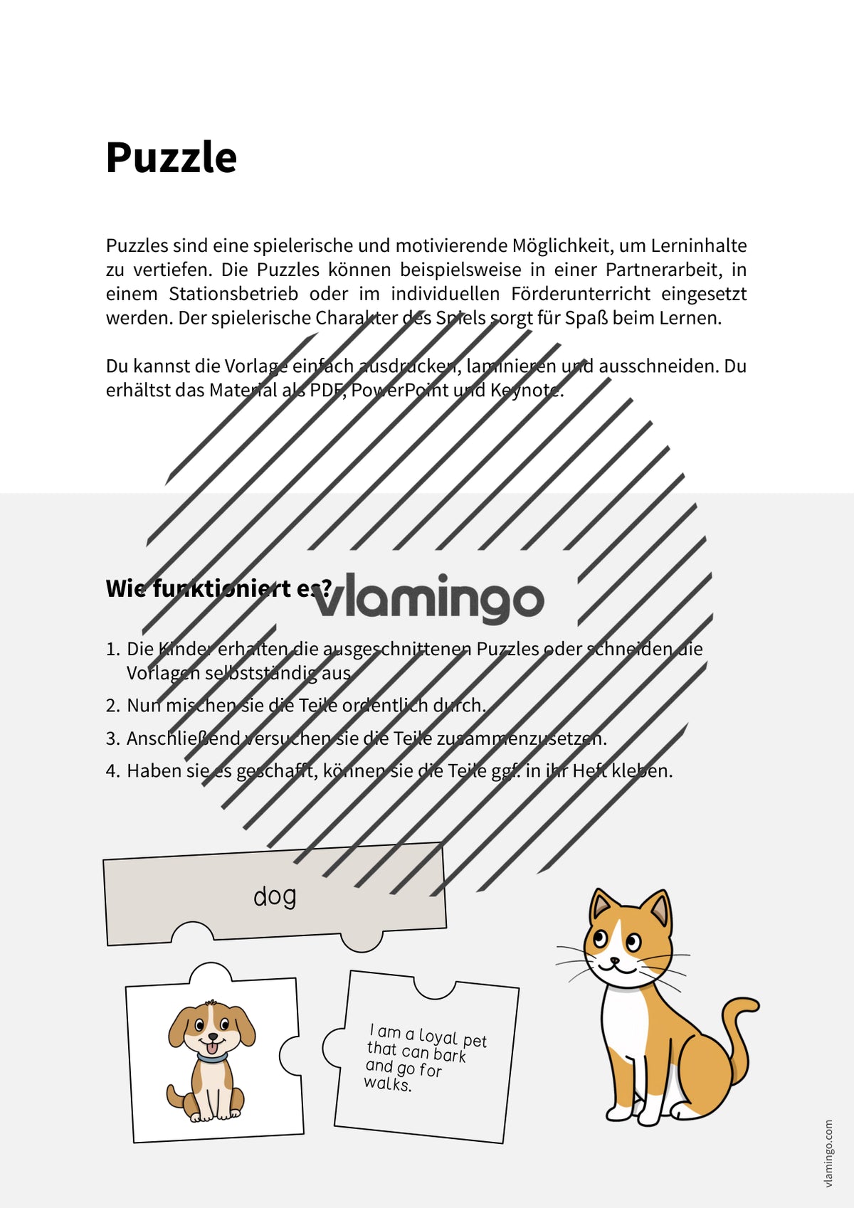 de englisch pets puzzle 002