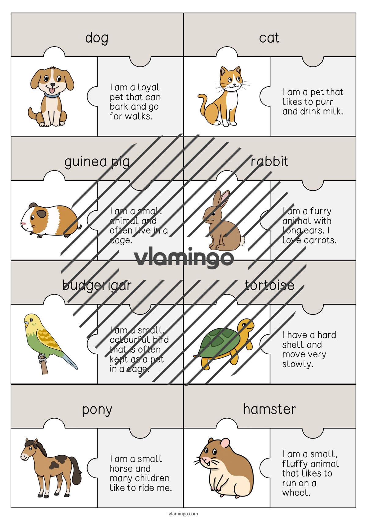 de englisch pets puzzle 003