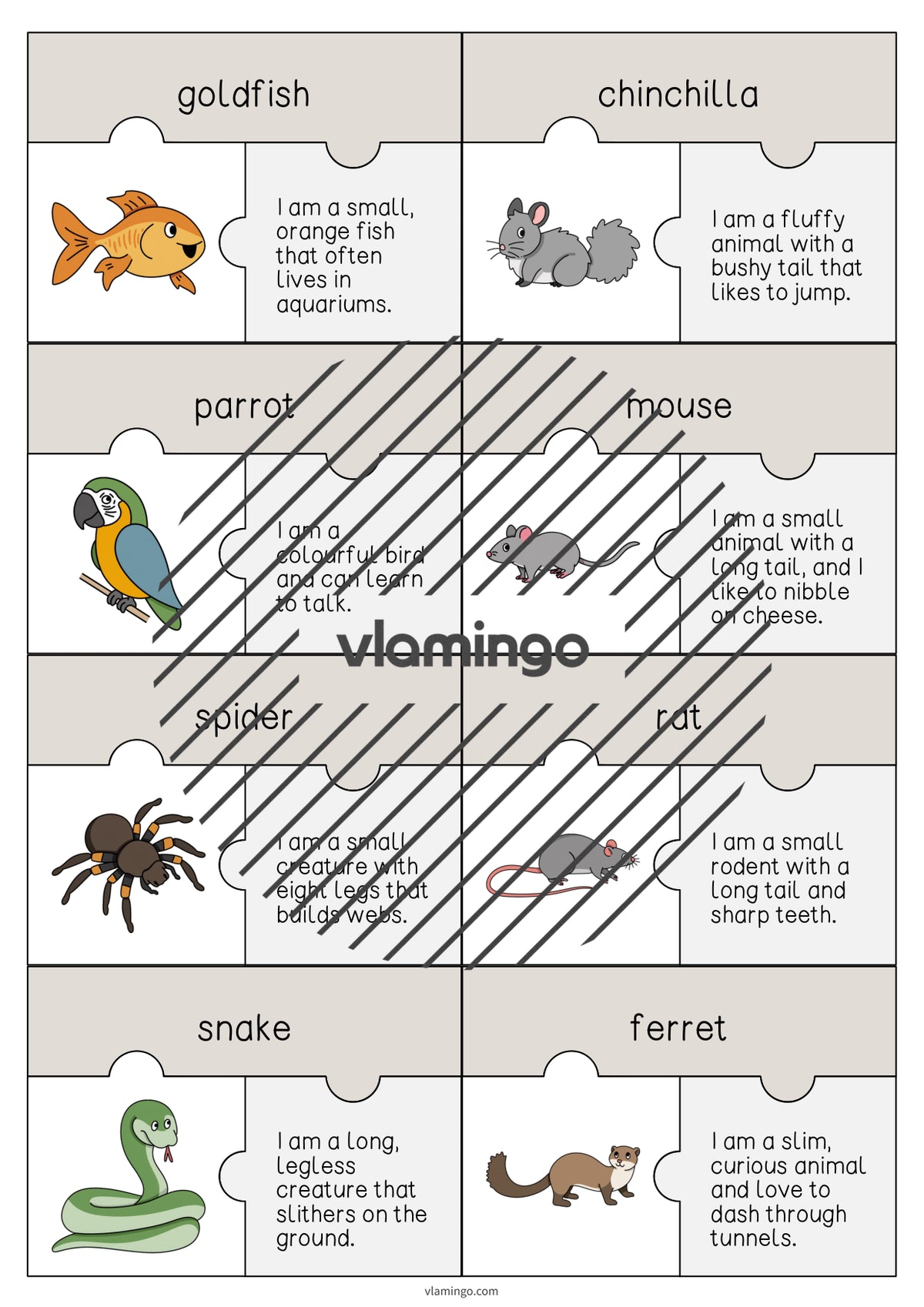 de englisch pets puzzle 004