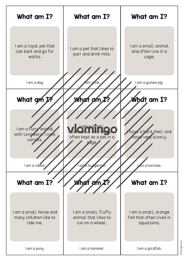 de englisch pets what am i cards 003