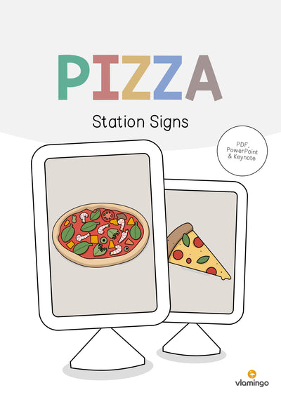 Pizza: Station Signs (Englisch)