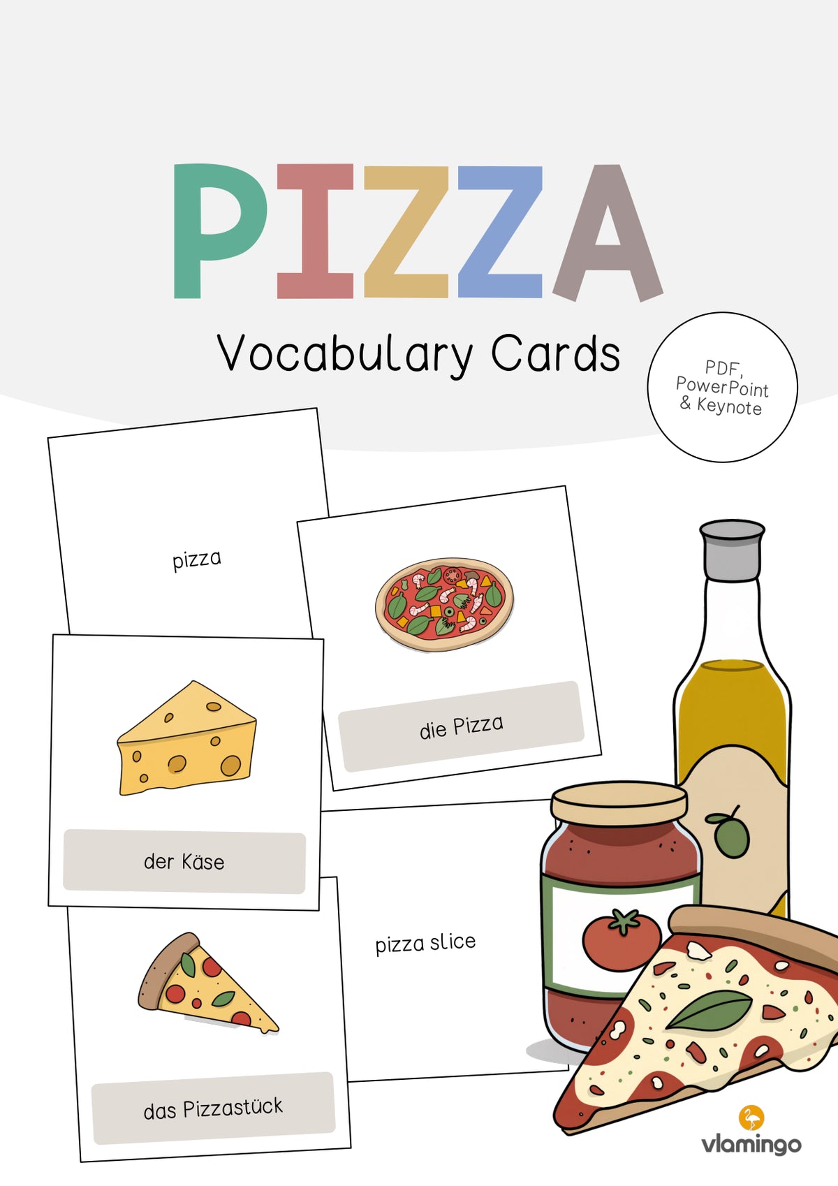 de englisch pizza vocabulary cards 001
