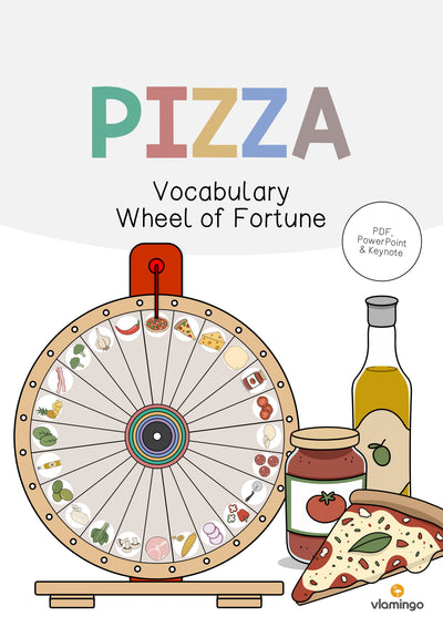 Pizza: Vocabulary Wheel of Fortune (Englisch)