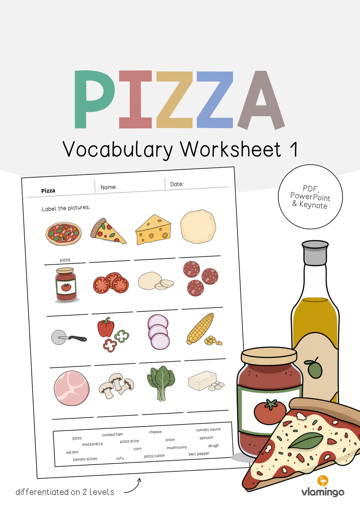 de englisch pizza vocabulary worksheet 1 001