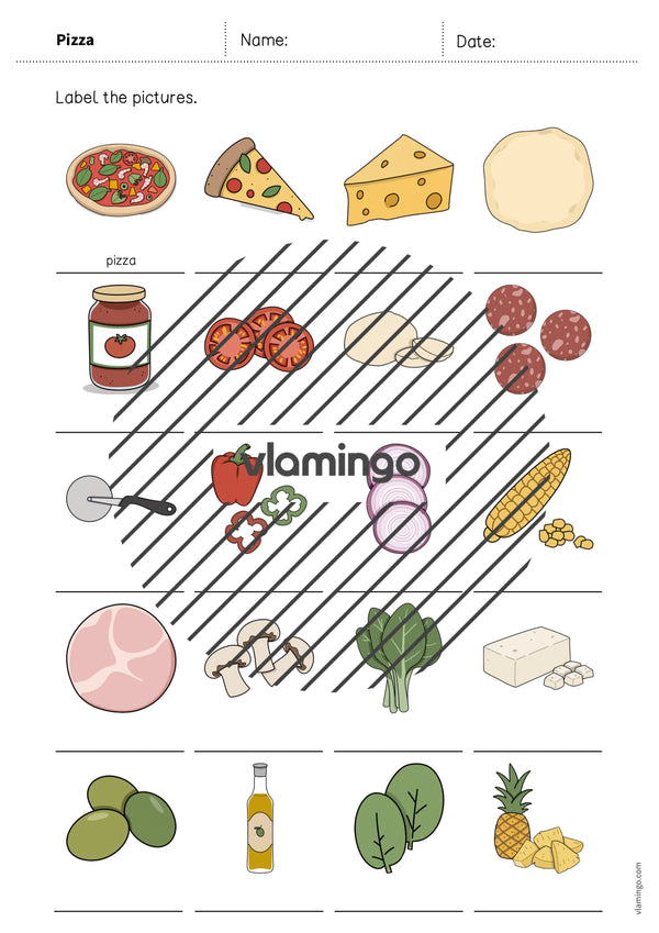 de englisch pizza vocabulary worksheet 1 007