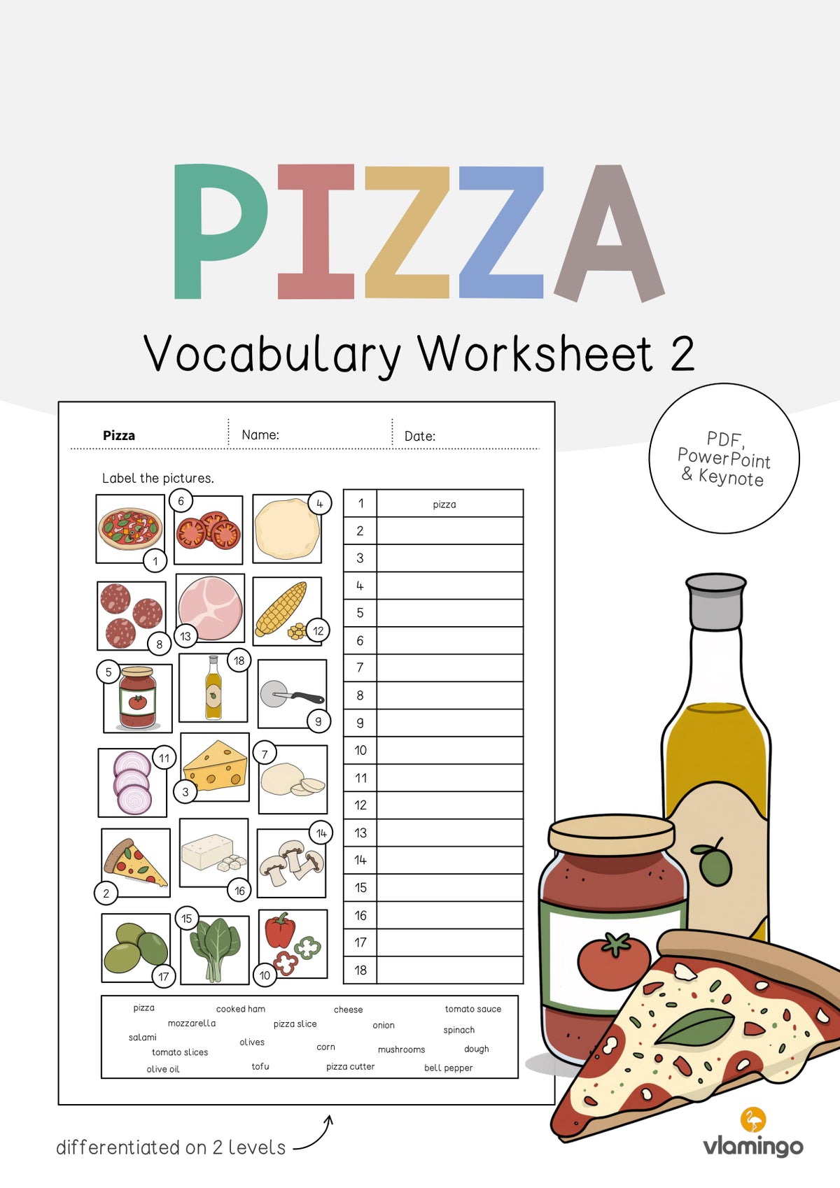 de englisch pizza vocabulary worksheet 2 001