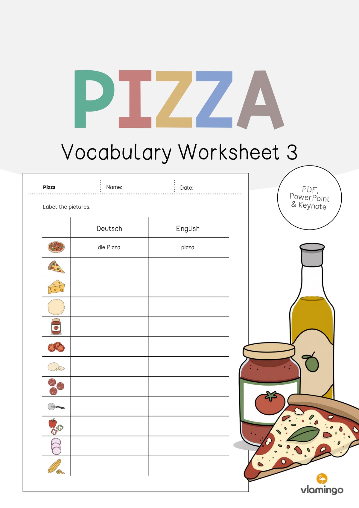 de englisch pizza vocabulary worksheet 3 001