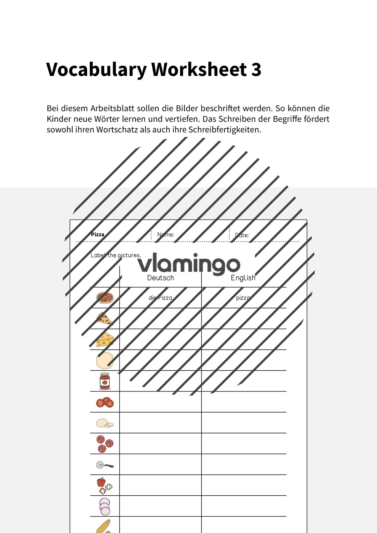 de englisch pizza vocabulary worksheet 3 002