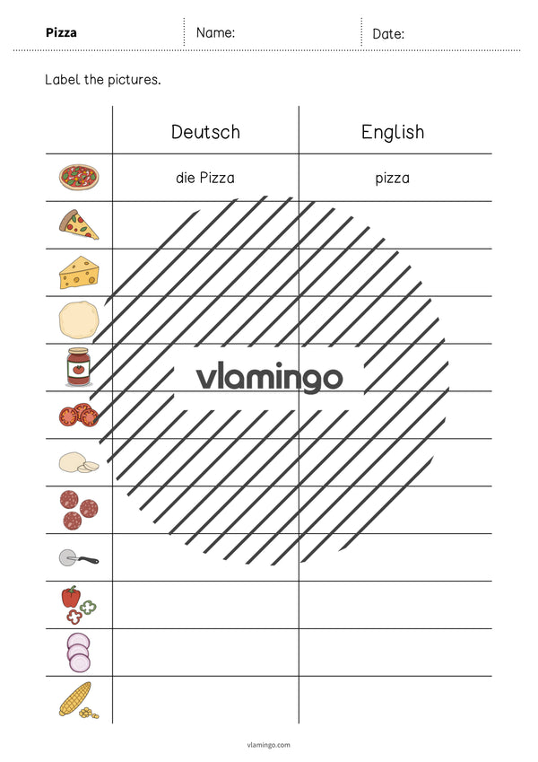 de englisch pizza vocabulary worksheet 3 003