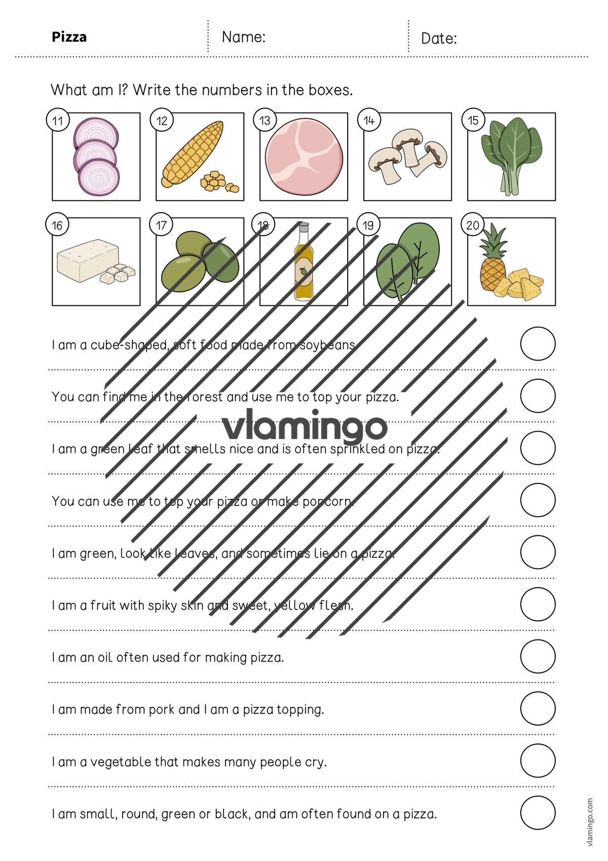 de englisch pizza what am i worksheet 004