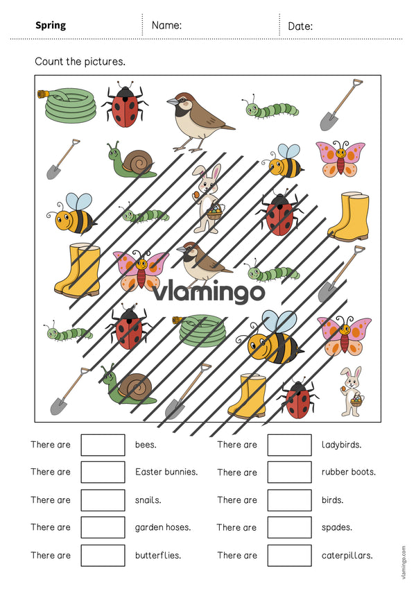 de englisch spring how many worksheet 005