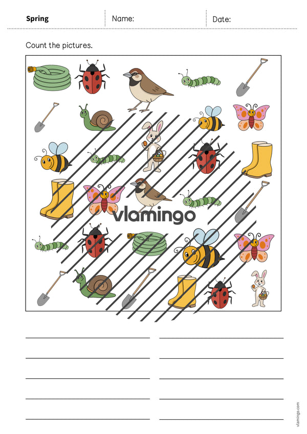 de englisch spring how many worksheet 008