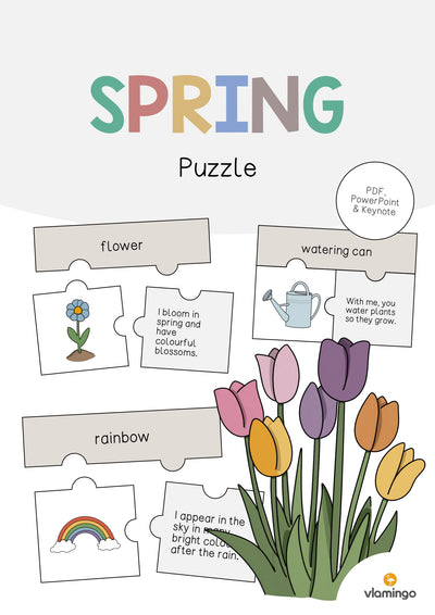 Spring / Frühling: Puzzle (Englisch)